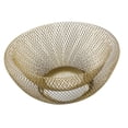 thumbnail image 1 of Boyijia Double Wall Mesh Decorative Fruit Basket Metal Mesh Snack Bowl Centerpiece Kitchen Holder - Gold, 1 of 7