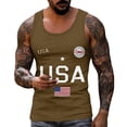 thumbnail image 2 of Dwelliawo Mens Muscle Tank Top 4th Of July 250 Year 1776-2026 Tank Top Muscle Sleeveless Shirts Casual Relaxed Fit Graphic Pullover Khaki 5XL, 2 of 5