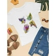 thumbnail image 3 of Rainbow Splash Ostriches T-Shirt Women -Fab Funky Designs, Female 5X-Large, 3 of 4