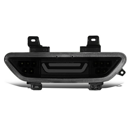 Backup Light Housing - For 2015 to 2018 Ford Mustang 3D LED Bar Third 3rd Tail Brake Light Reverse / Back Up Rear Fog Lamp Smoked Housing 16 17