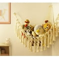 thumbnail image 2 of Hamaca de almacenamiento de juguetes de animales de peluche con luz LED-Macrame Jumbo Doll Room Organizador de esquina Decoración de malla-Redes de almacenamiento colgantes Dormitorio de niñ, 2 of 5