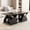 Black, variant on Modern Geometric Coffee Table with Open Storage Shelves and Rounded Corners – 47.24" x 23.62" Engineered Wood