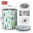 thumbnail image 4 of 12oz Coffee Tumblers Green Christmas Tree Pattern Stainless Steel Vacuum Insulated Travel Tumbler Coffee Cups Mug with Lid and Straw with Cleaning Brush for Cold & Hot Drinks, 4 of 5