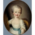 thumbnail image 3 of François-Hubert Drouais 12x14 Black Modern Framed Museum Art Print Titled - Portrait of a Little Girl in a White Dress, Called Alexandrine Lenormant D'Etiolles (18th Century), 3 of 5