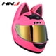 thumbnail image 5 of Envía 2 regalos Casco de motocross de cara completa aprobado por DOT Casco de motocicleta con orejas de gato para adultos Hombre Mujer, 5 of 5