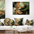 thumbnail image 4 of Designart Orange and Green Large Fractal Flower - Floral Throw Pillow - 18x18, 4 of 5