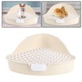 thumbnail image 4 of Langgg Medium Rabbit Litter Box Toilet for Small Animals Cage Accessories Supplies White, 4 of 8