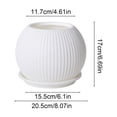 thumbnail image 3 of Macetas artificiales con platillos | Macetas decorativas de plástico para uso interior y exterior | Macetas pequeñas y medianas para suculentas y plantas de interior | Juego de 1, 3 of 6