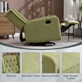 thumbnail image 2 of Rocking Recliner Chair,360 Degree Swivel Nursery Rocking Chair,Glider Chair,Modern Small Rocking Swivel Recliner Chair for Bedroom,Living Room Chair Home Theater Seat (Ovive Green), 2 of 5