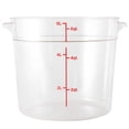 thumbnail image 5 of Met Lux 6 qt Round Clear Plastic Food Storage Container - with Red Volume Markers - 8 3/4" x 8 3/4" x 7 3/4" - 1 count box, 5 of 9