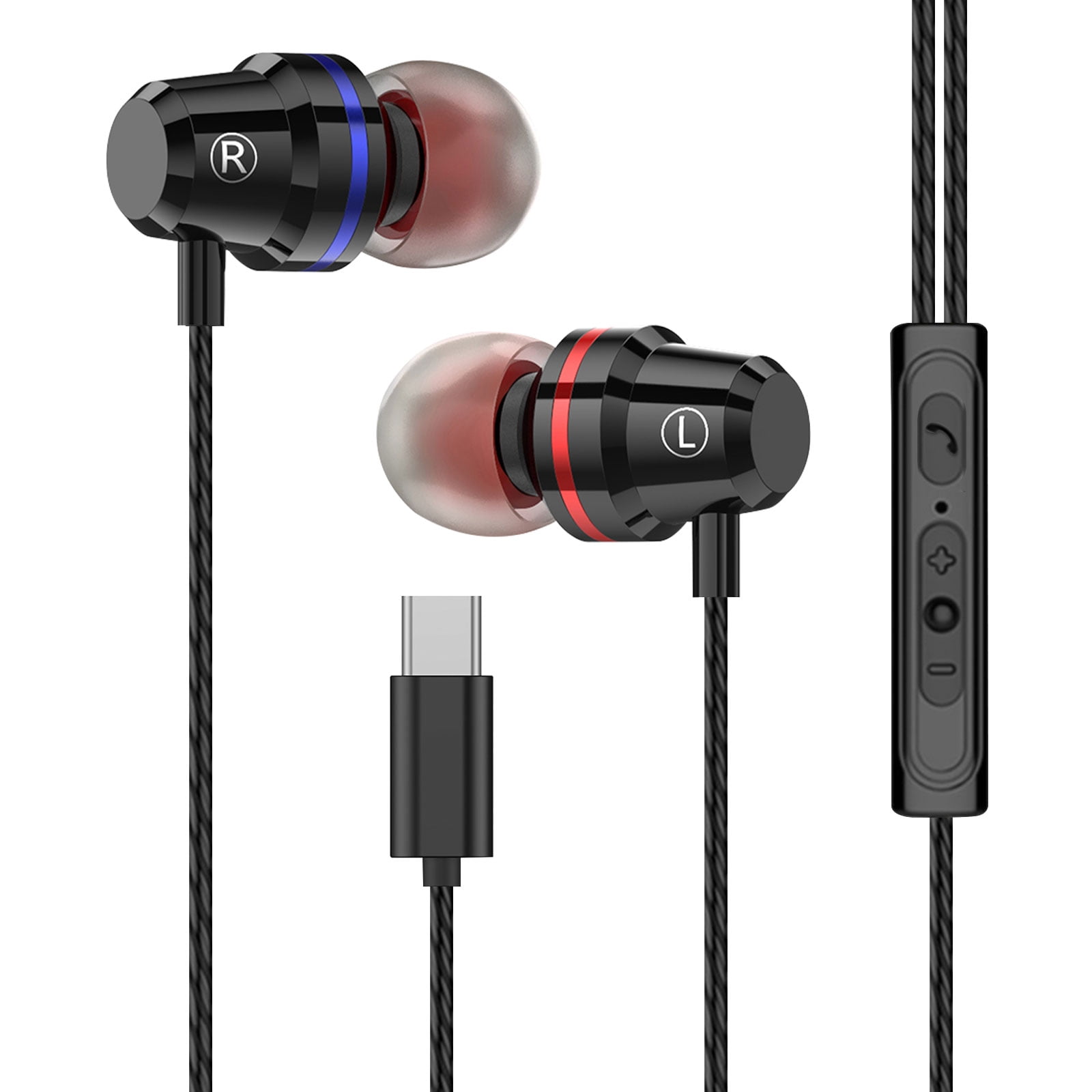 USB C Headphones, Wired Earphones for 