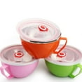 thumbnail image 4 of Decodeary Lightweight And Portable Food Box For Convenient On--Go Meals Space-saving Plastic Food Container Noodle Bowl Tableware Pink 1Set, 4 of 4