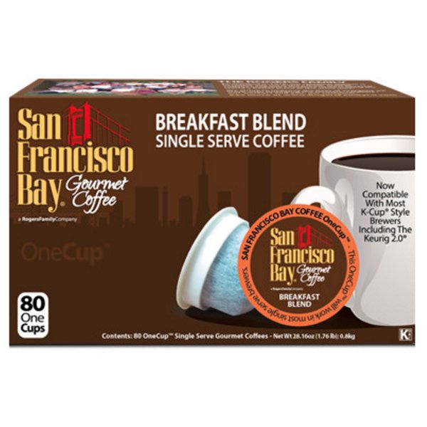San Francisco Bay Breakfast Blend Gourmet Coffee Single Serve KCups