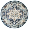 thumbnail image 3 of SAFAVIEH Madison Dalia Oriental Area Rug, Blue/Light Blue, 4' x 4' Round, 3 of 11
