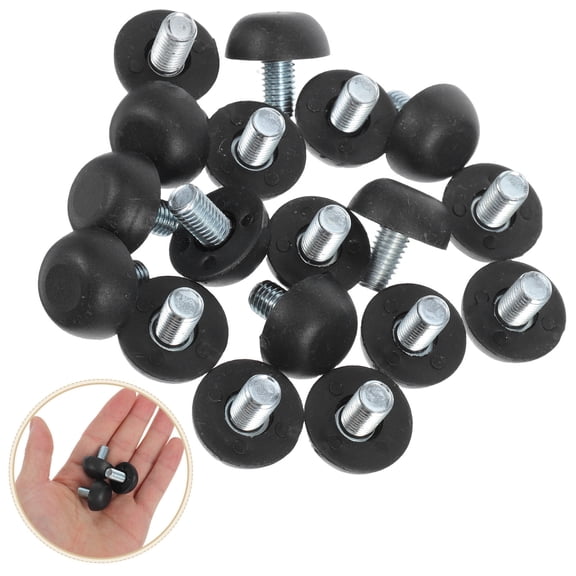 PTOOTP 16-Piece Adjustable Furniture Glides with Non- Rubber Pads for Patio, Floor and Stable Support