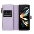thumbnail image 4 of ELEHOLD for Samsung Galaxy Z Fold 6 Case, Soft Premium Flip Leather All-Around Coverage Card Slot Zipper Shockproof Protective Wallet Case for Women Men for Samsung Galaxy Z Fold 6,Purple, 4 of 6