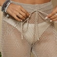 thumbnail image 5 of Oplxuo Crochet Swim Cover Up for Women Sexy Sheer Kintted High Waisted Beach Pants Bathing Suit Coverups, 5 of 6