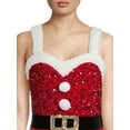 thumbnail image 4 of No Boundaries Juniors Santa Christmas Jumpsuit, Sizes XS-3XL, 4 of 5