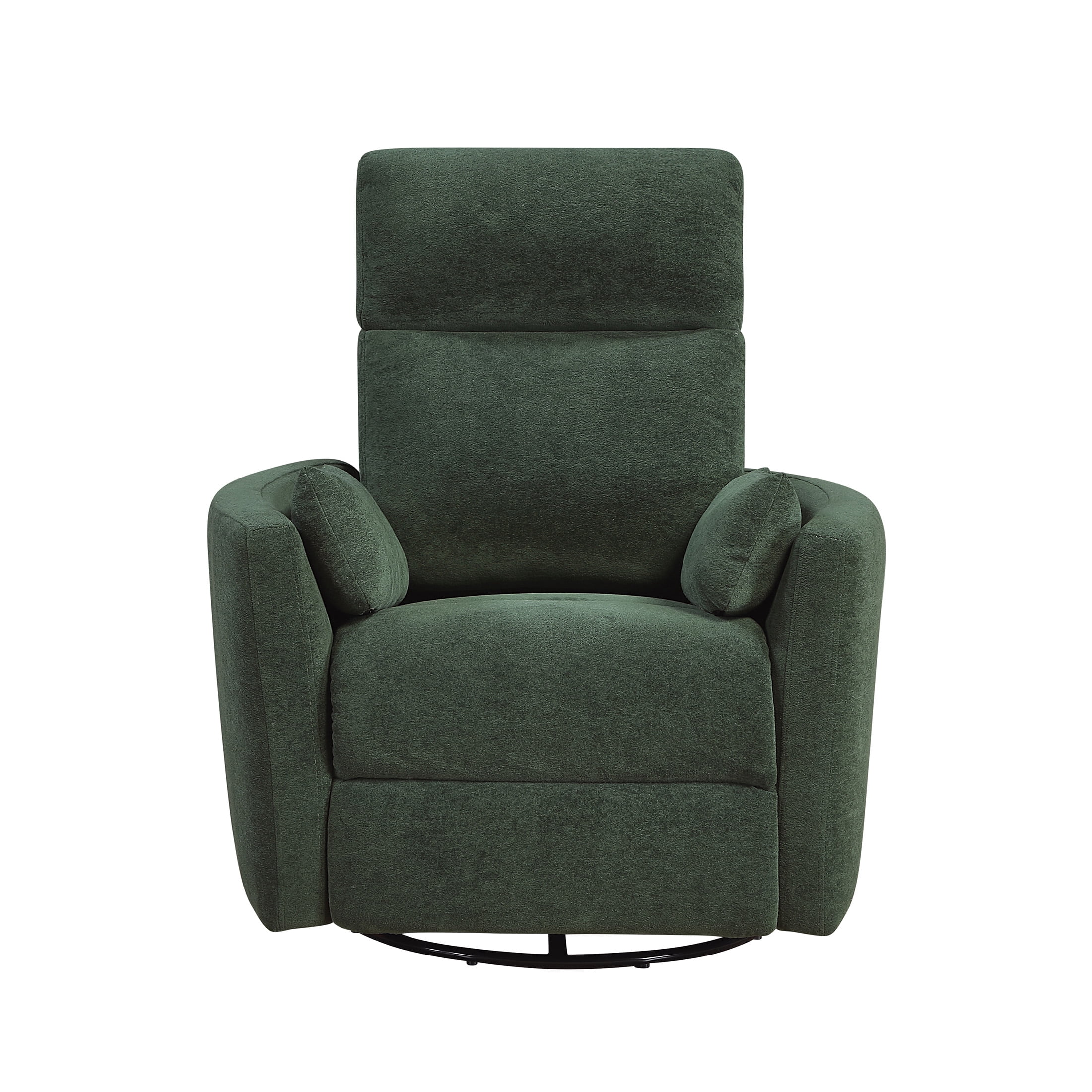 OakvillePark Allura Microfiber Swivel Glider Manual Reclining Chair, Green