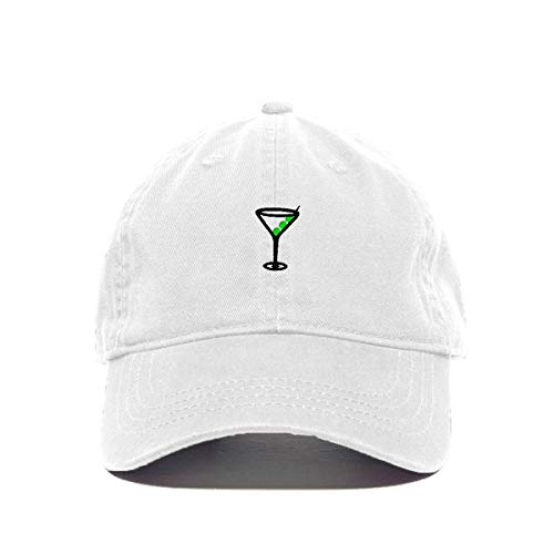 Tech Design Martini Glass with Olive Baseball Cap Embroidered Cotton Adjustable Dad Hat