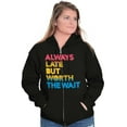 thumbnail image 4 of Worth The Wait But Always Late Ombre Zip Up Hoodie Men's Women's Brisco Brands S, 4 of 5