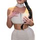 thumbnail image 4 of Txlixc Blusa tubular de verano para mujeres, de punto de color sólido Txlixc moda, 4 of 8