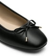 thumbnail image 6 of Womens square toe ballet flats with bow comfortable casual dress shoes for work or office, 6 of 6