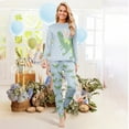 thumbnail image 3 of Onlypjs Easter Family Matching Pajamas Set Bunny-Eared Dinosaur Print – Soft Long Sleeve Sleepwear for Men and Women, Cozy Loungewear, 3 of 5