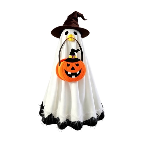 Porch Goose Outfit Ghost Halloween Decor for Front Porch