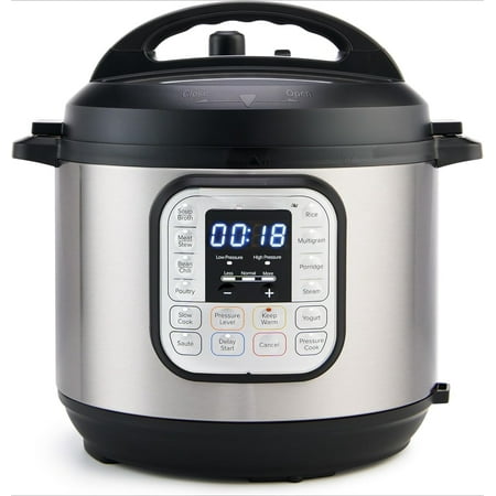 Duo 7-in-1 Mini Electric Pressure Cooker, Slow Rice Cooker, Steamer, Sauté, Yogurt Maker, Warmer & Sterilizer, Includes Free App with over 1900 Recipes, Stainless Steel, 3 Quart