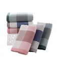 thumbnail image 5 of Nvzi 3 toallas de mano de gasa de algodón para el hogar, de algodón suave, súper suave y muy absorbentes, para ducha, piscina, toalla de mano de 13,39 x 29,53 pulgadas (azul), 5 of 5