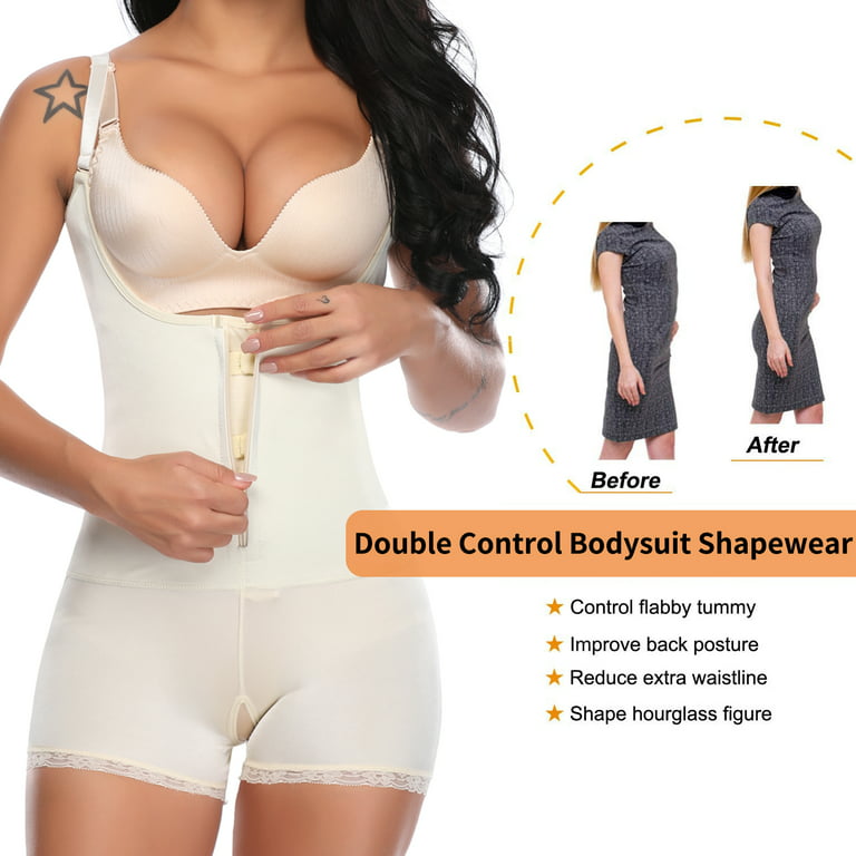 VASLANDA Women Waist Trainer Bodysuit Full Body Shaper Vest Tummy Control  Slim Corset Shapewear Tank Tops 