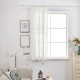 thumbnail image 4 of Cortinas romanas con lazo bordado floral Tap Top Sheer Balcón Cortina de ventana Paneles de cenefa Kearding JJ23235-04, 4 of 6