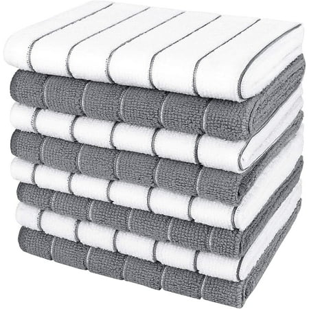 

Microfibre Dish Cloths Pack of 8 Tea Towels Super Soft Absorbent and Lint Free Multi-Purpose Microfibre Dish Rags for Kitchen 30 x 30 cm