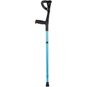 Lightweight Foldable Forearm Crutch, Aluminum Walking Stick,Height Adjustable, Ergonomic Handle with Comfortable Grip(Black)