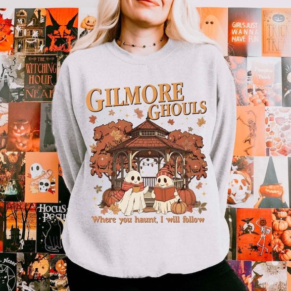 Gilmore Ghouls TShirt, Where You Haunt I Will Follow, Cute Halloween Tee, Spooky Fall Shirt, Autum Shirt, Ghost Couple Gift