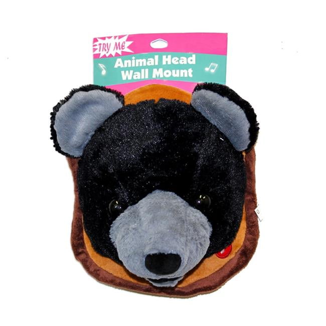 stuffed bear head wall mount