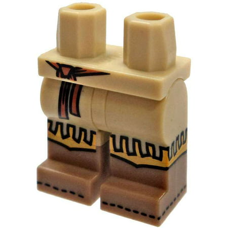 LEGO Tan with Fringe Skirt, Tied Belt and Dark Tan Boots Loose