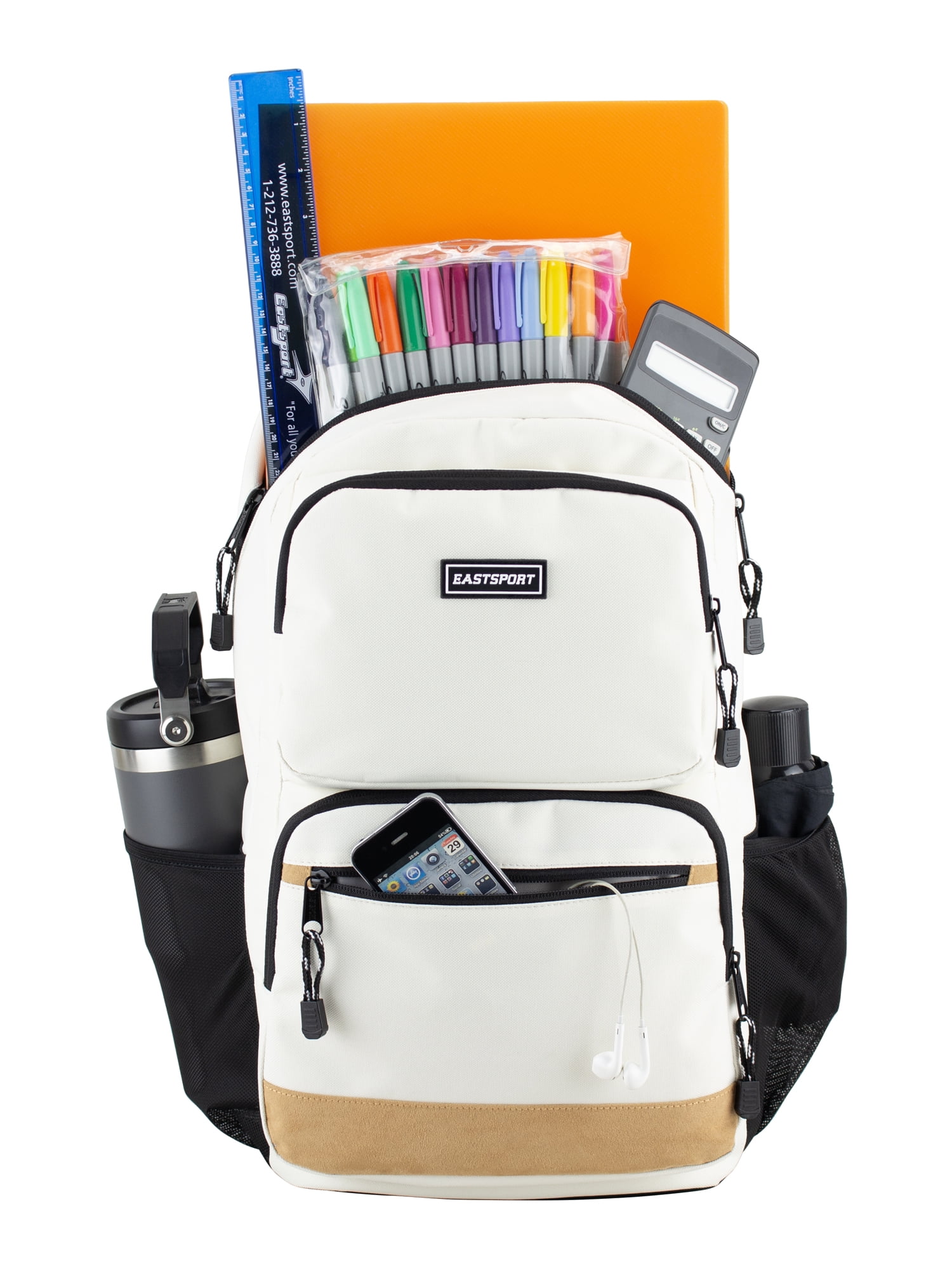 Eastsport Unisex 17" Aurora Core Backpack, Eggshell