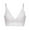 White, variant on Xysaqa Women's Deep V Neck Lace Bra, Solid Comfy Wireless Lace Longline Bralette S-3XL