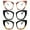 Pink Tortise,Black,Black Leopard, variant on REAVEE 3 Pack Cat Eye Non-Prescription Glasses Oversized Frame Fake Eyewear