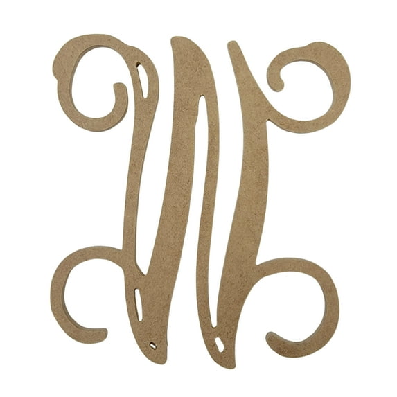 Wooden Letter Unfinished, Vine Font, Craft Cutout