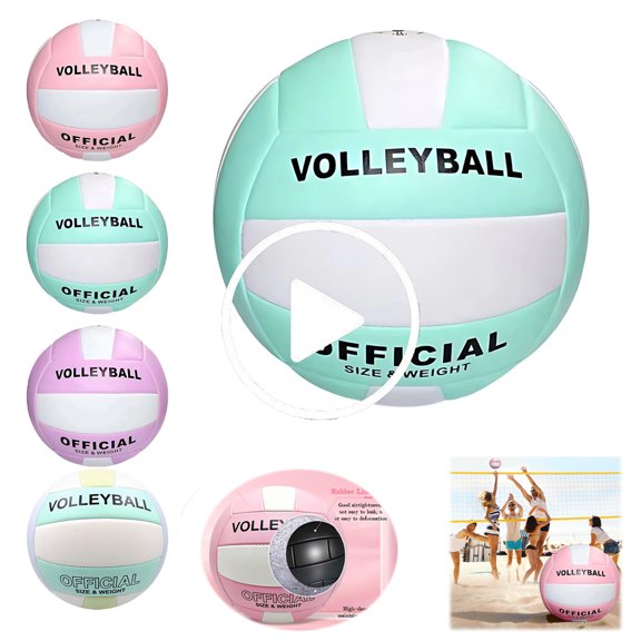 Official Size 5 Volleyball Super Soft PVC Beach Indoor Outdoor Training Gym Equipment Outdoor/Sport(Multicolor) ,Hulucky