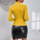 thumbnail image 3 of Gibobby Suéter de Cuello Alto para Mujer, Suéter De Las Mujeres De Punto Jumper Tops Dobladillo Irregular Causal De Manga Larga(Amarillo,XG), 3 of 4