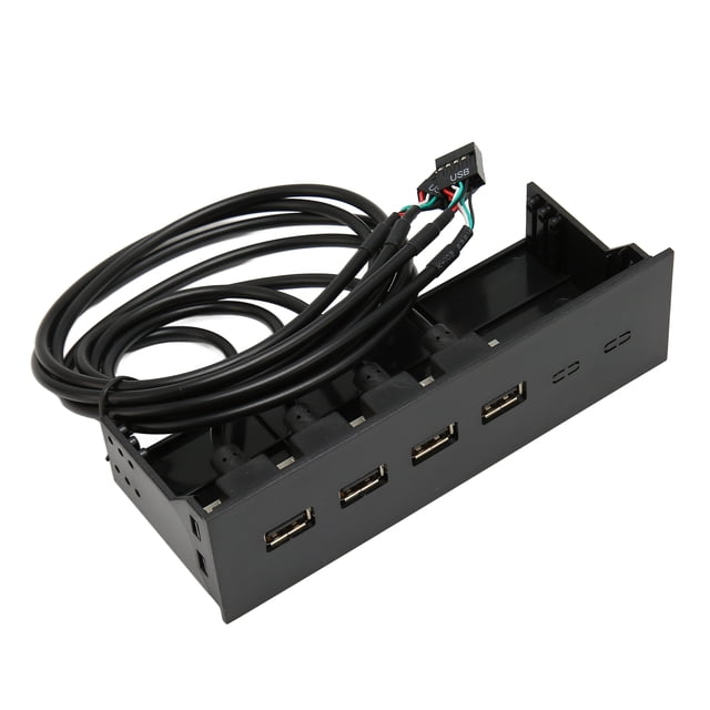 Panel Frontal del Cubo USB2.0, 4 Puerto Panel frontal del panel delantero Ócico Sobre Sobre la Protección de Corriente Con tornillos para una caja de computadora de PC
