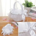 thumbnail image 4 of Flower Girl Baskets for Wedding, White Flower Girl Basket, Wedding Baskets for Flower Girls, 4 of 8