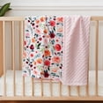 thumbnail image 3 of BORITAR Dual Sided Lightweight Polyester Flower Baby Blanket, 30 x 40 inch, 3 of 6