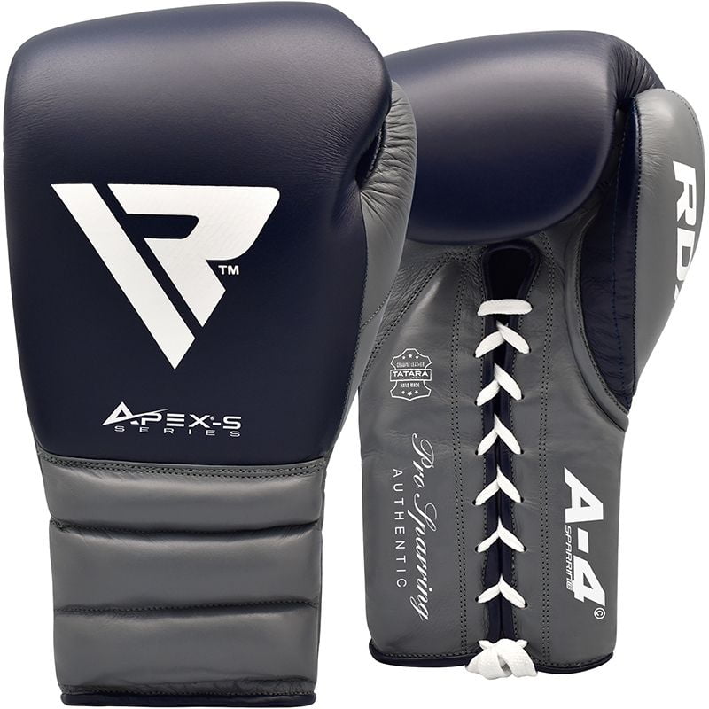 Boxing-Mad Synthetic Leather Sparring Gloves 10 Oz Black/White