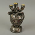 thumbnail image 3 of Dispositif d'Artère Augmentée Steampunk Cœur Humain Triple Effilée Porte-Bougie, 3 of 3