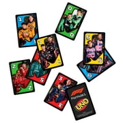 UNO F1 Card Game with Themed Deck & Special Rule for Kids, Adults, Family Nights & Travel
